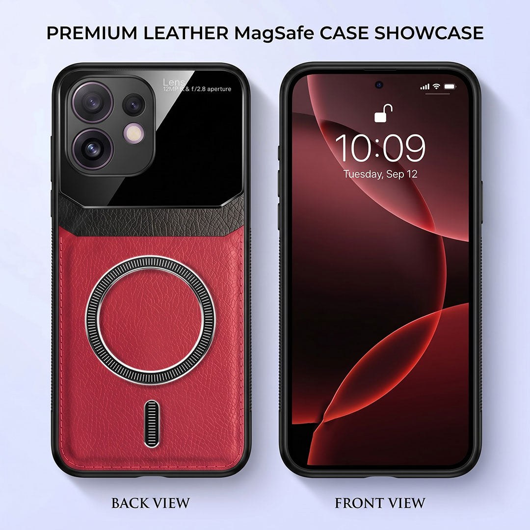 Oppo Reno 16 5G Premium Magsafe Magnetic Leather Lens Protective Case