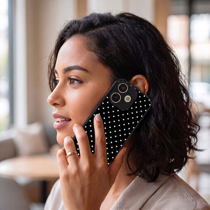 Oppo A5 Pro 5G Aesthetic Black & White Polka Dot Acrylic Back Cover