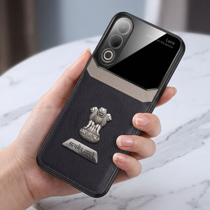 Oppo K12x 5G Satyamev Jayate 2-in-1 Emblem Leather Lens Protective Back Case