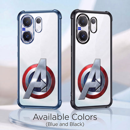 Vivo X200 FE 5G Premium 3D Spot UV Avengers Sticker Shockproof Airbags Case