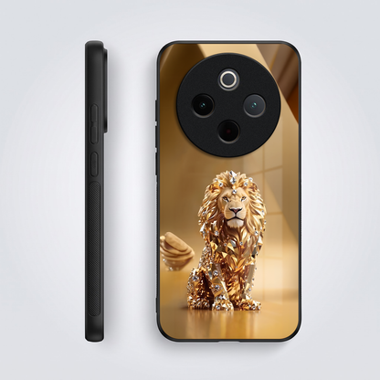 Vivo T4 5G Luxury Lion Acrylic Glass Back Case