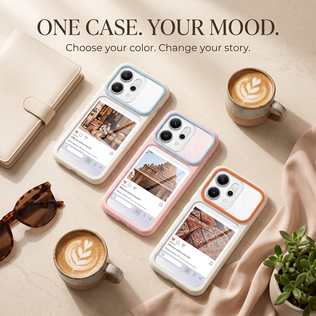 Oppo Reno 14 Pro 5G DIY Photo Frame Shockproof TPU Back Case