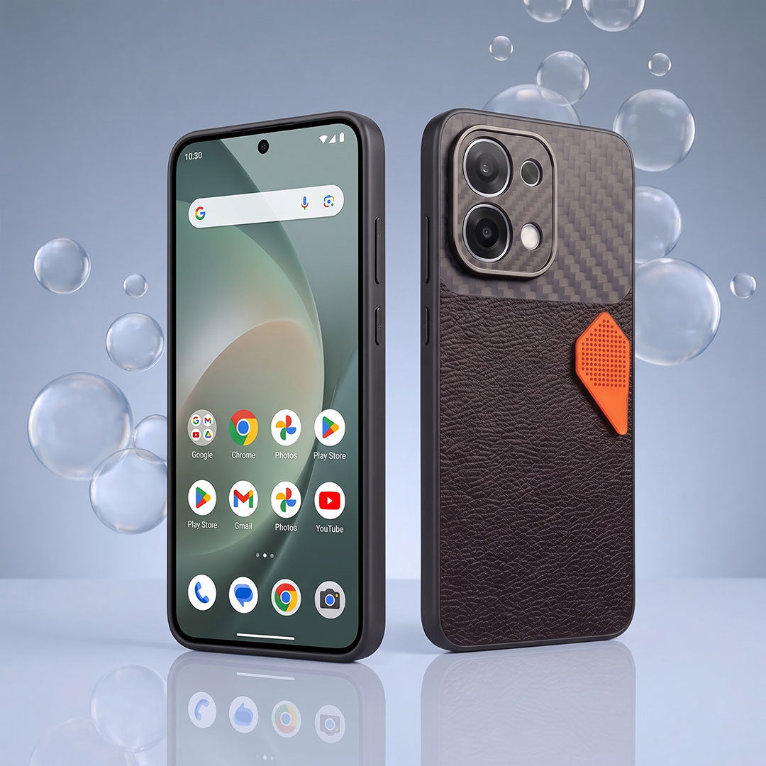 Oppo F31 5G Carbon Fiber Heat Dissipation Leather Hybrid Phone Case