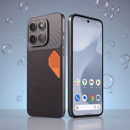 Motorola Edge 60 Pro 5G Carbon Fiber Heat Dissipation Leather Hybrid Phone Case