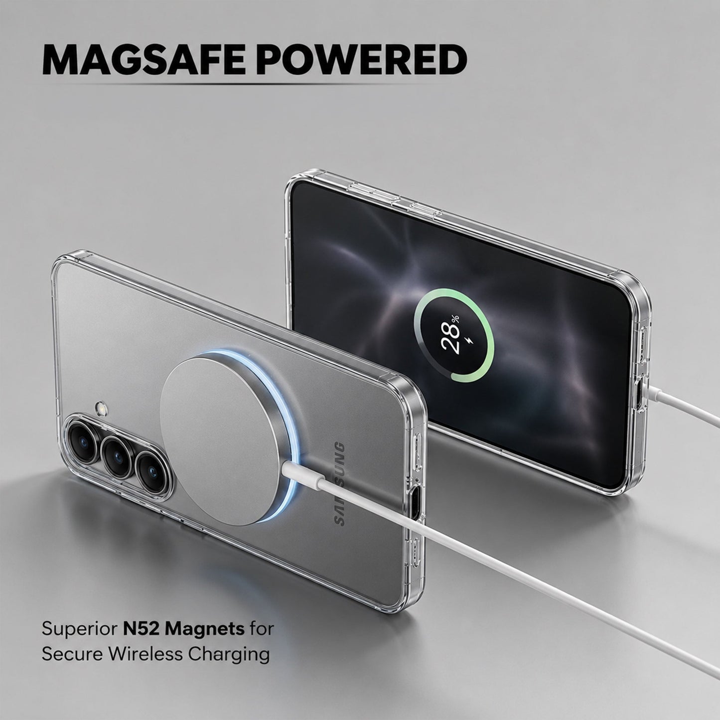 Samsung Galaxy S24 FE 5G Clear Anti-Yellow MagSafe Protective Case