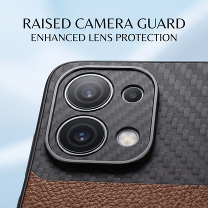 Oppo F31 5G Carbon Fiber Leather Hybrid Phone Case