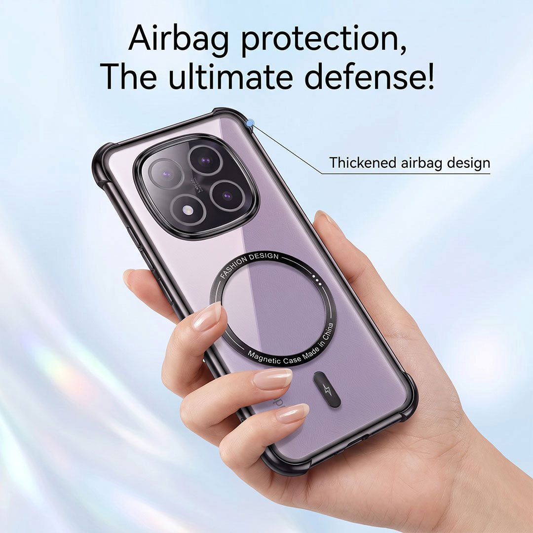 Redmi Note 14 Pro+ 5G Premium Magnetic MagSafe Shockproof Airbag Case (2.O)