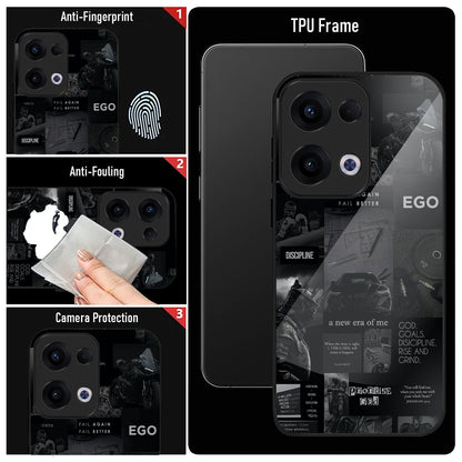 Oppo Reno 13 5G Premium Acrylic Shockproof Glass Back Case (New Era)
