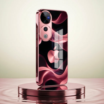 Vivo V40 Pro 5G Luxury Wave Pink Electroplated Glass Phone Back Case