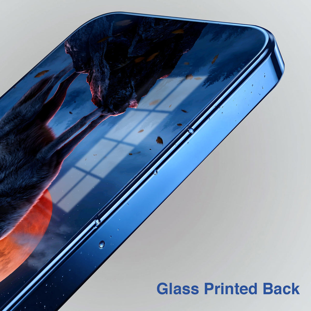 Vivo V70 5G Lunar Wolf Blue Electroplated Glass Phone Back Case