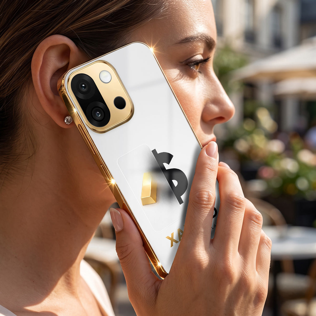 OnePlus 13s 5G Luxury XAU/USD Gold Electroplated Glass Phone Back Case