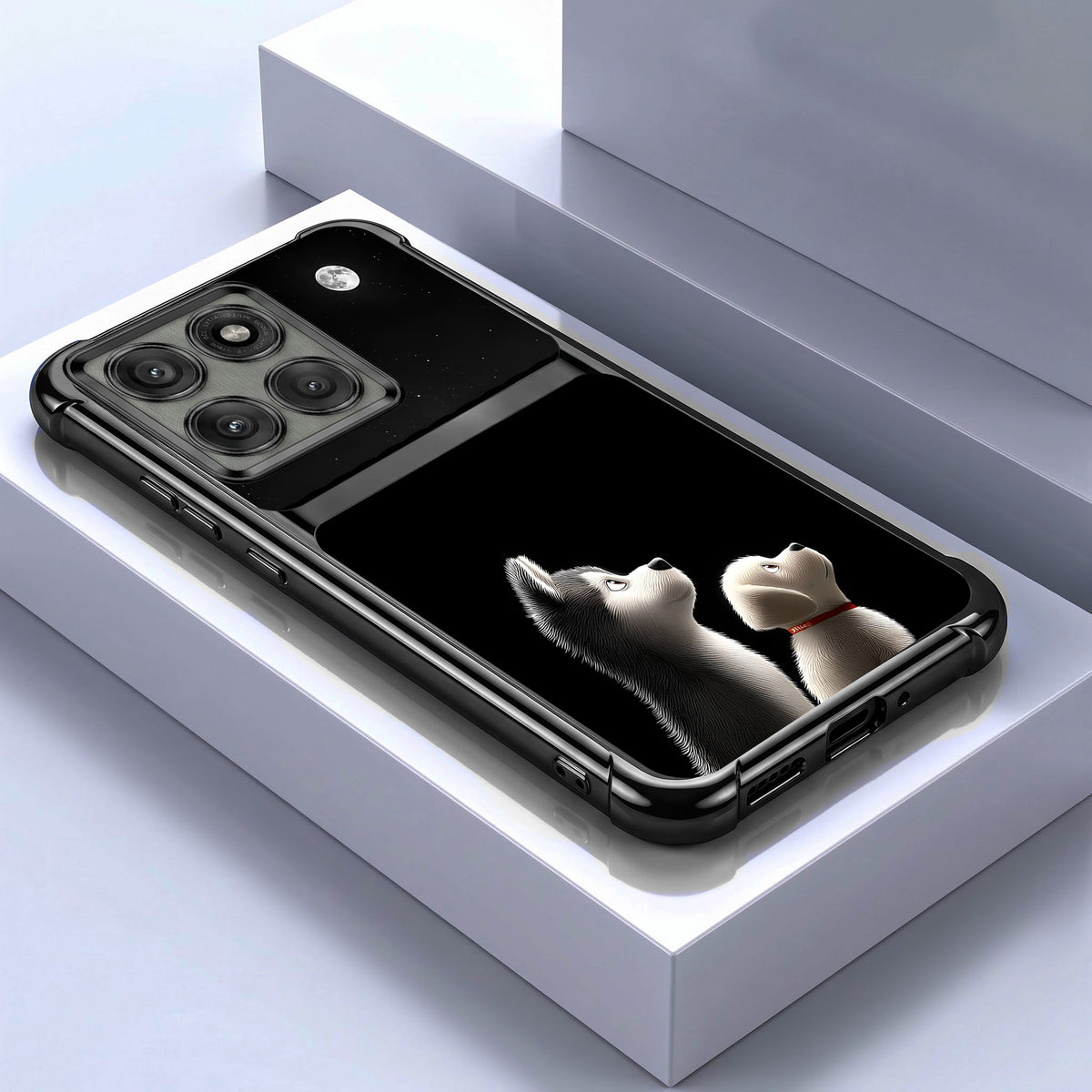 Motorola Edge 60 Pro 5G Dreamy Puppy Dual-Tone Transparent Airbags Case
