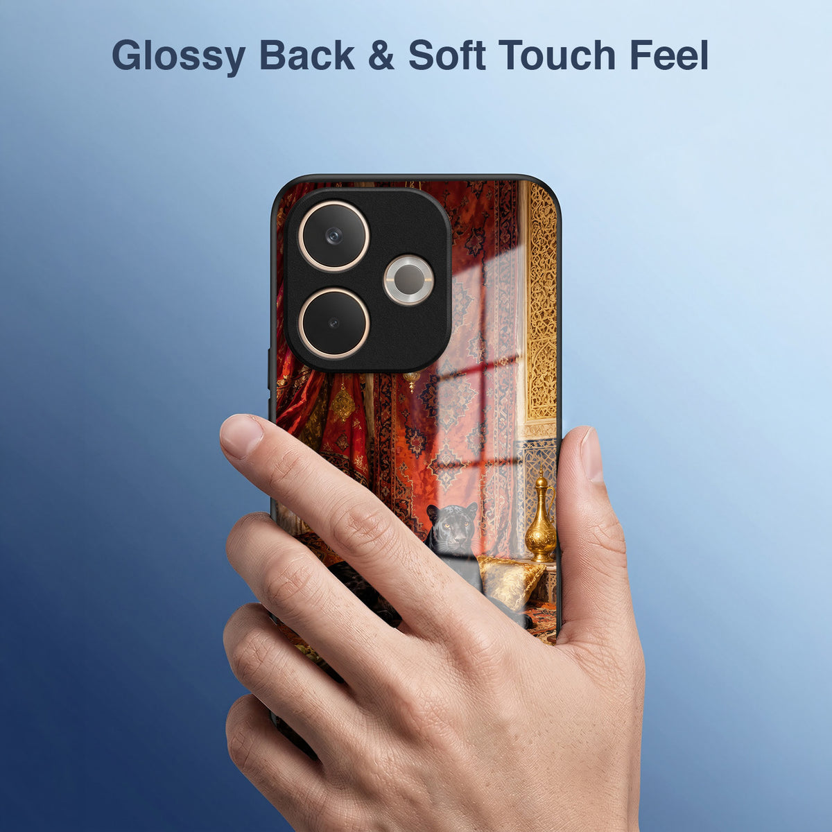 Oppo A5 Pro 5G Royal Black Panther Acrylic Glass Back Case