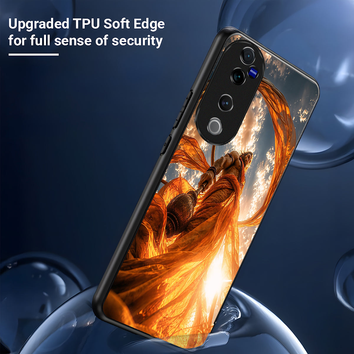 Vivo V40 Pro 5G Divine Hanuman Acrylic Glass Back Case