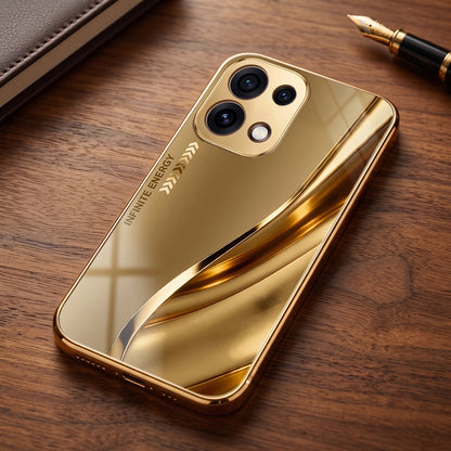 Oppo Reno 16C 5G Luxury Infinity Energy Gold Electroplated Glass Phone Case