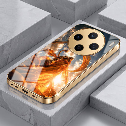 Vivo X200T 5G Divine Hanuman Gold Electroplated Glass Phone Back Case