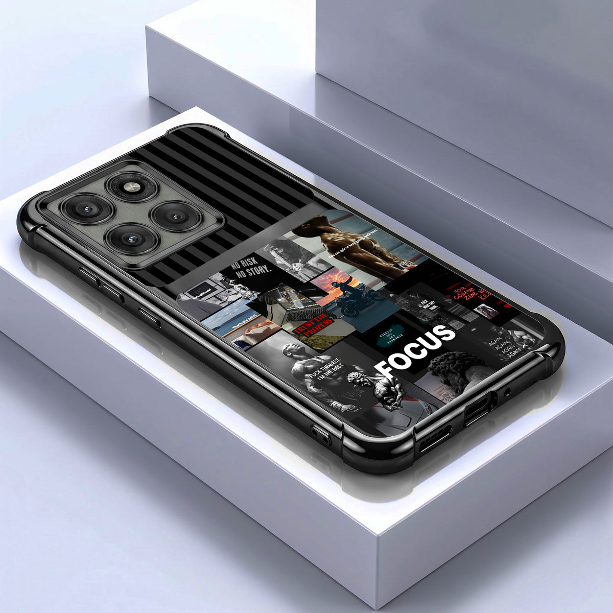 Motorola Edge 60 Pro 5G Focus Mode Dual-Tone Transparent Airbags Case