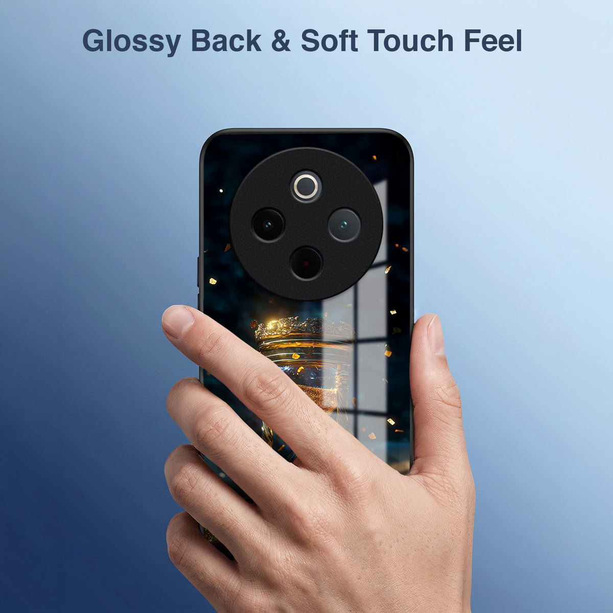 Vivo T4 5G Golden Hour Glass Acrylic Glass Back Case
