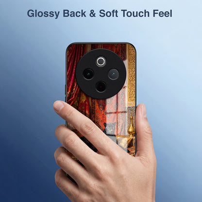 Vivo T4 5G Royal Black Panther Acrylic Glass Back Case