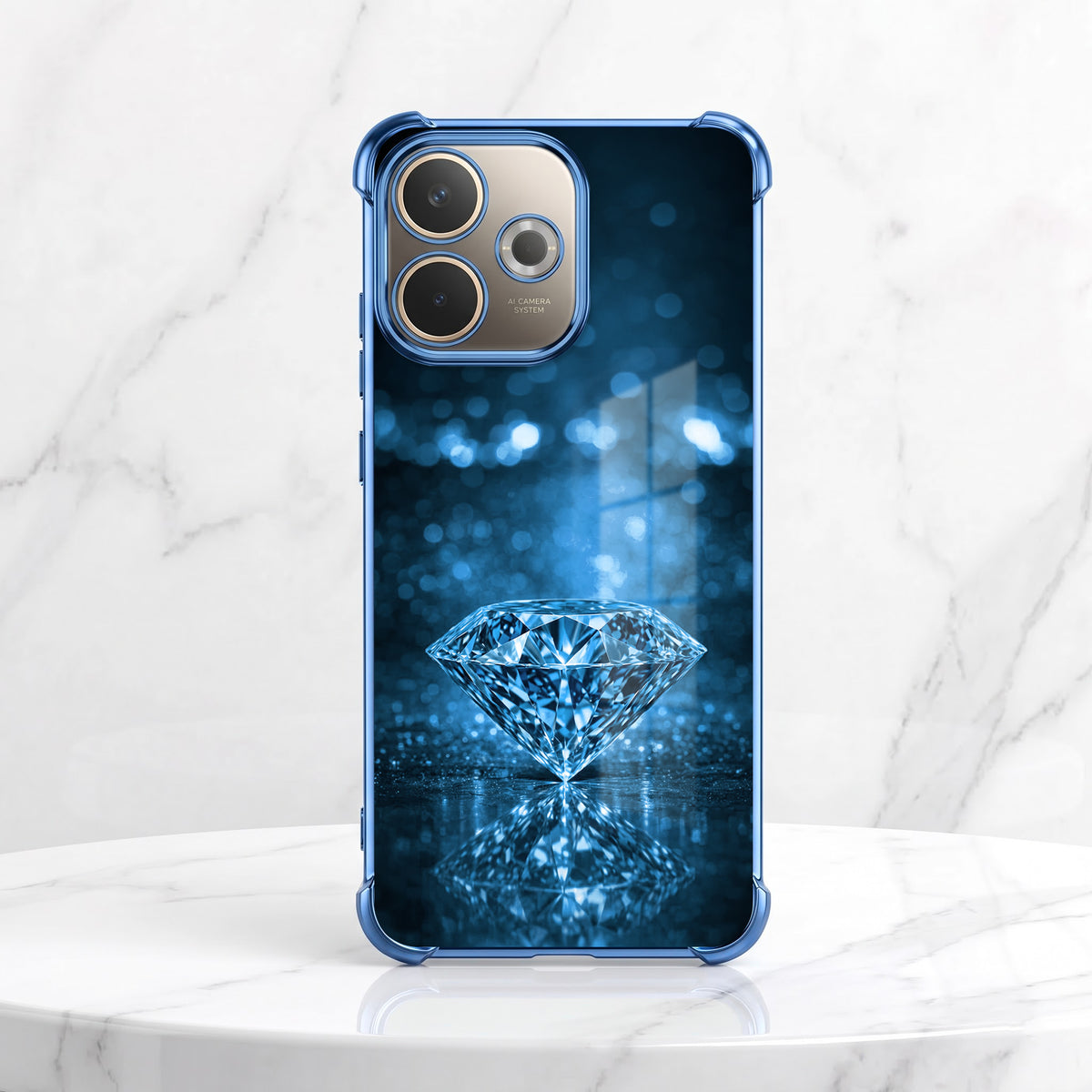 Oppo A5 Pro 5G Blue Diamond Airbags Printed Back Case