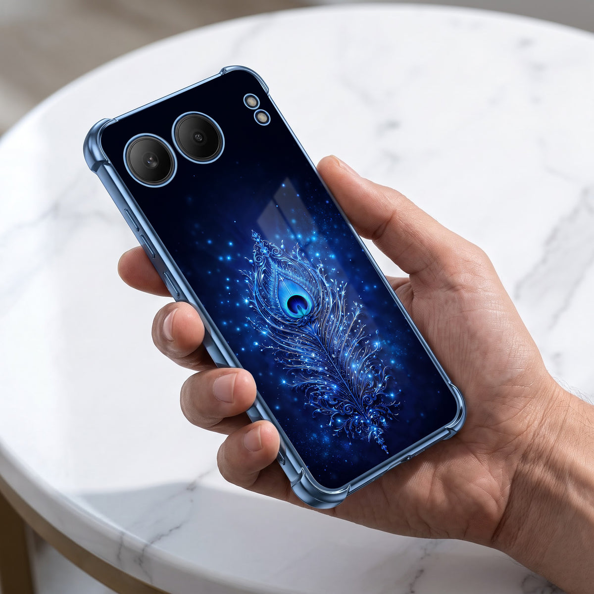 One Plus Nord 4 5G Premium Peacock Feather Airbags Printed Back Case
