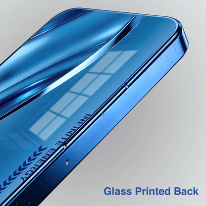Vivo V70 5G Luxury Infinity Energy Blue Electroplated Glass Phone Back Case