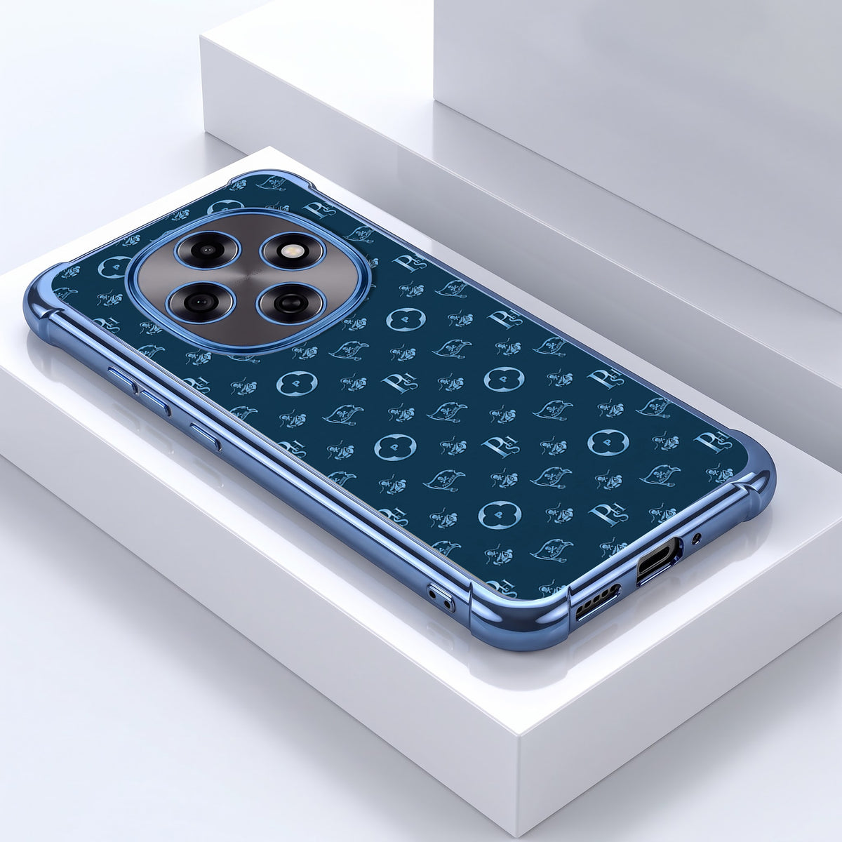 Oppo F31 Pro 5G Luxury Monogram Blue Airbags Printed Back Case
