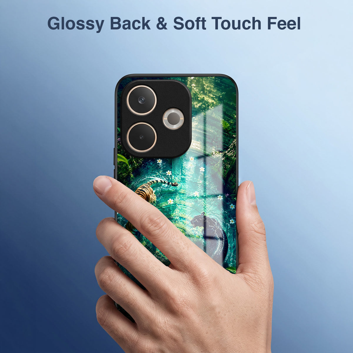 Oppo A5 Pro 5G Tiger & Panther Mystic Acrylic Glass Back Case