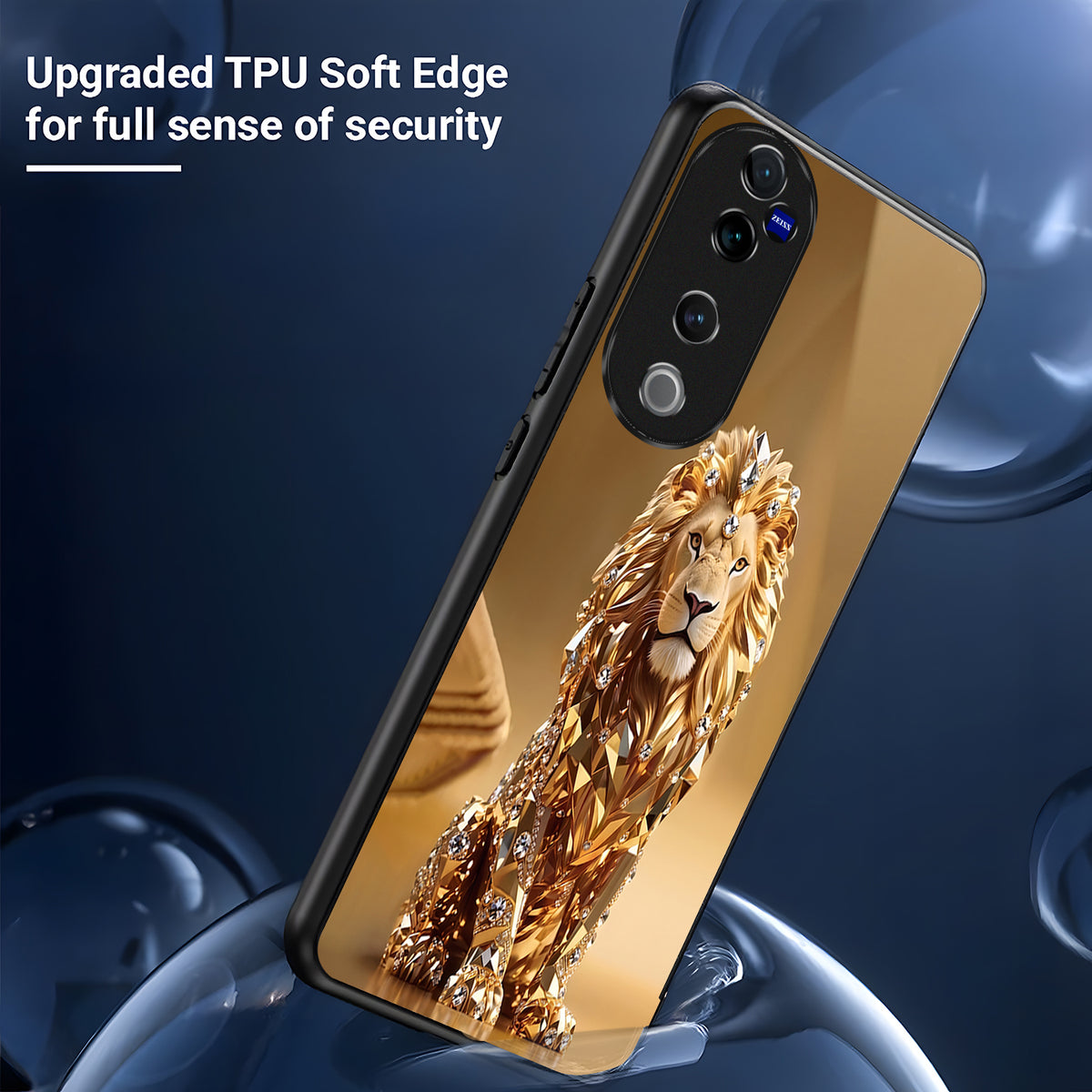 Vivo V40 Pro 5G Luxury Lion Acrylic Glass Back Case
