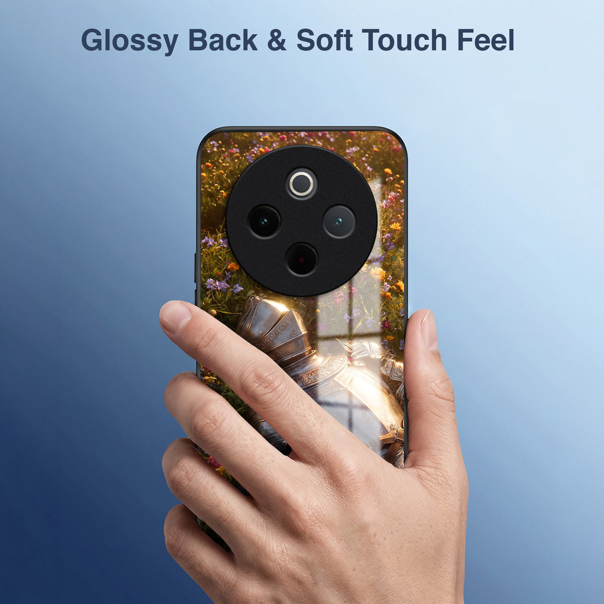 Vivo T4 5G Armored Knight Acrylic Glass Back Case