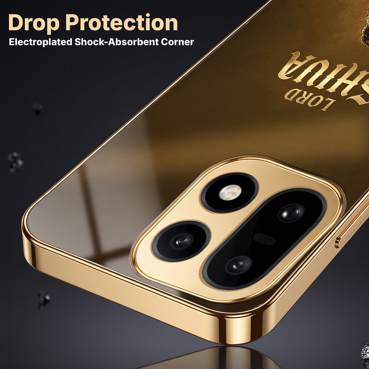 OnePlus 15 5G Lord Shiva Gold Electroplated Glass Phone Back Case
