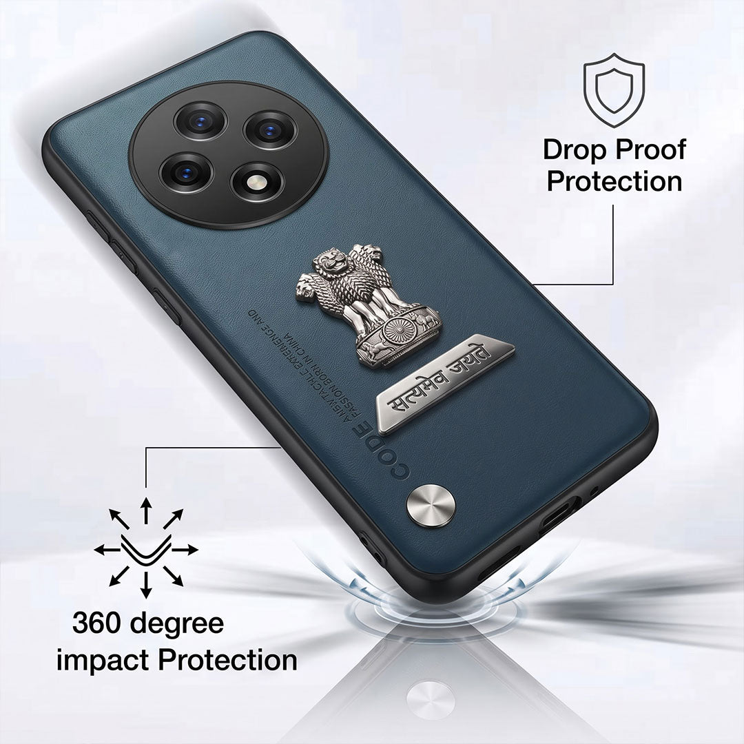 Oppo F27 Pro+ 5G Satyamev Jayate 2-in-1 Emblem Vegan Leather Back Case