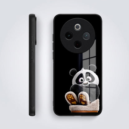 Vivo T4 5G Cute Panda Acrylic Glass Back Case