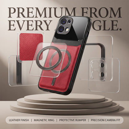 Oppo F31 5G Premium Magsafe Magnetic Leather Lens Protective Case
