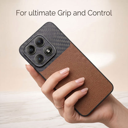 Motorola Edge 70 Pro 5G Carbon Fiber Leather Hybrid Phone Case