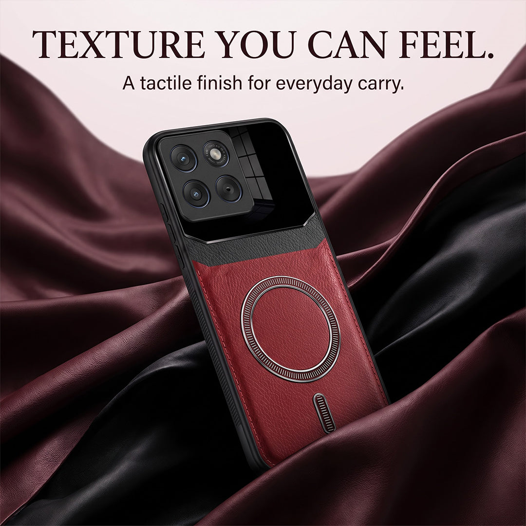 Motorola Edge 70 Fusion 5G Premium Magsafe Magnetic Leather Lens Protective Case