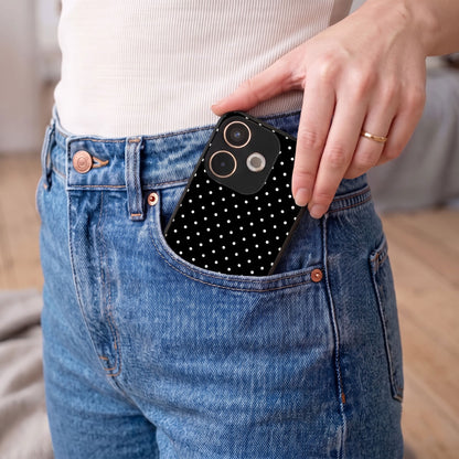 Oppo A5 Pro 5G Aesthetic Black & White Polka Dot Acrylic Back Cover