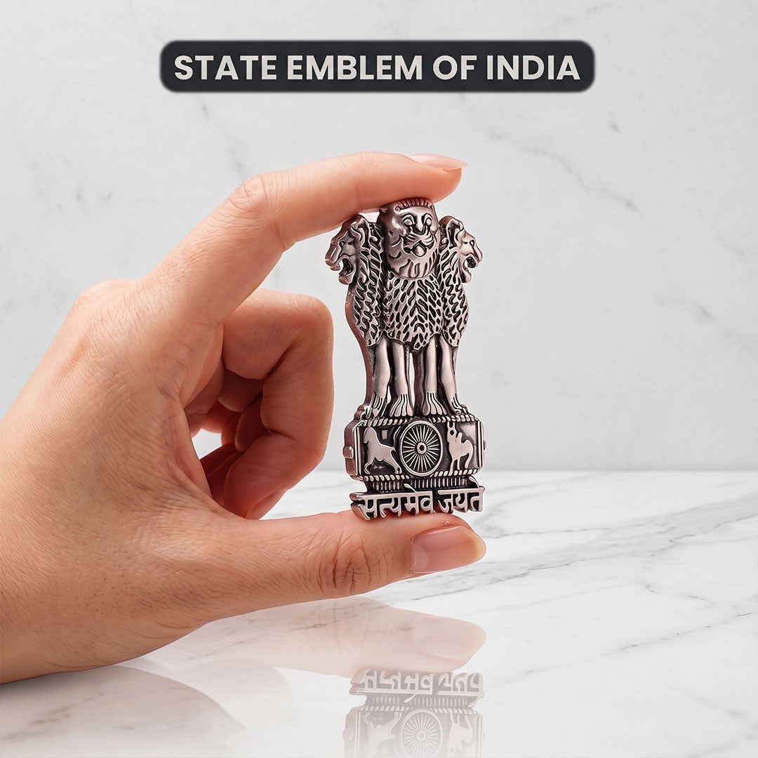 Oppo Reno 16c 5G Compatible Satyamev Jayate 3D Metal Emblem Sticker