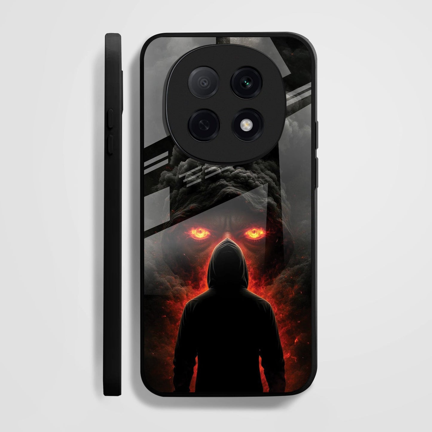Oppo F29 Pro 5G Premium Acrylic Shockproof Glass Back Case (Dark Flame)