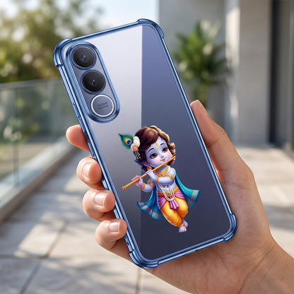 Vivo V70 FE 5G Premium 3D Spot UV Shri Krishna Sticker Shockproof Airbags Case