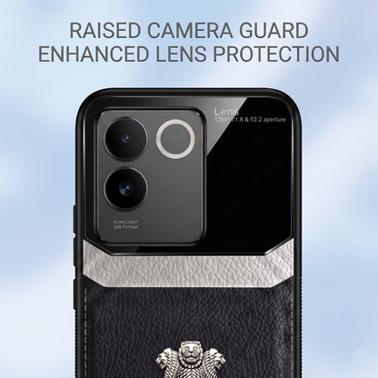 Vivo T2 Pro 5G Satyamev Jayate 2-in-1 Emblem Leather Lens Protective Back Case