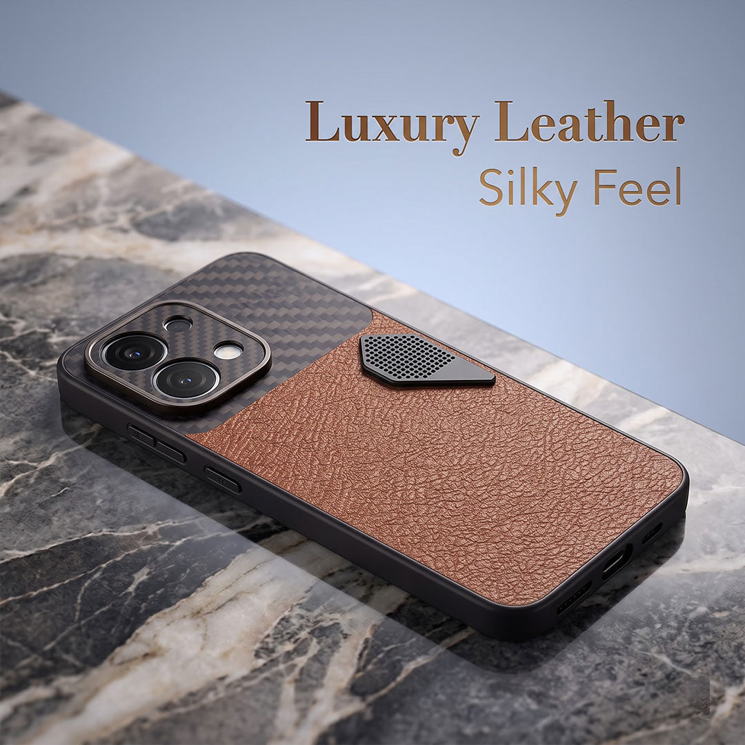 Oppo F31 5G Carbon Fiber Heat Dissipation Leather Hybrid Phone Case