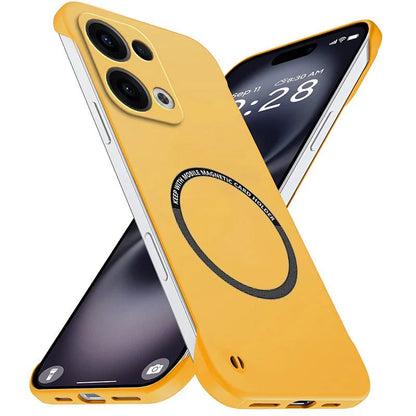 Oppo Reno 13 5G Frameless Magnetic Wireless Charging Case — Ultra-Slim Clear MagSafe Compatible Cover