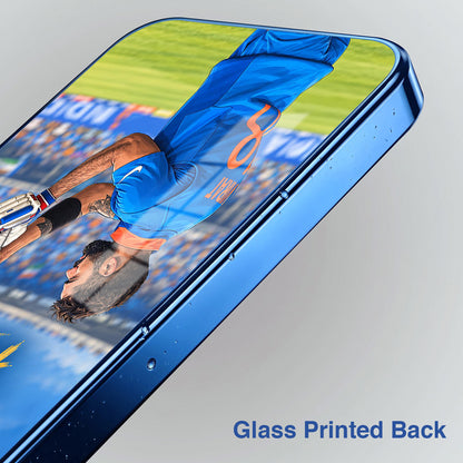 Samsung Galaxy A36 5G Born TO Make History Blue Electroplated Glass Phone Back Case