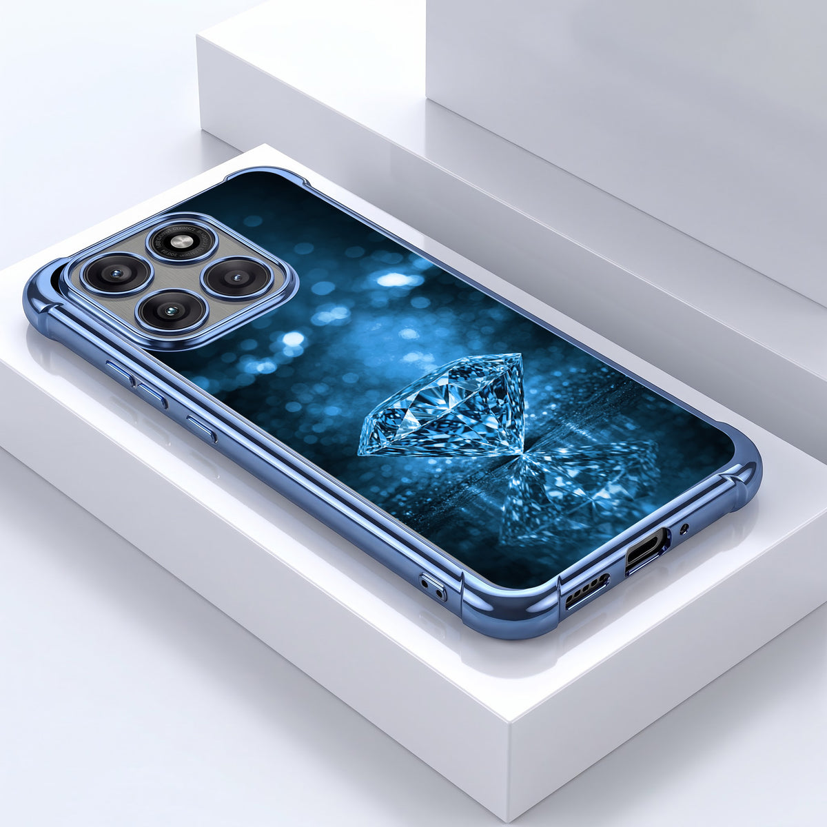 Motorola Edge 60 Pro 5G Blue Diamond Airbags Printed Back Case