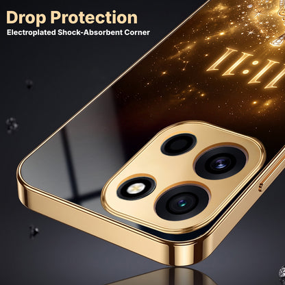 OnePlus Nord 6 5G God’s Plan Evil Eye Gold Electroplated Glass Phone Back Case