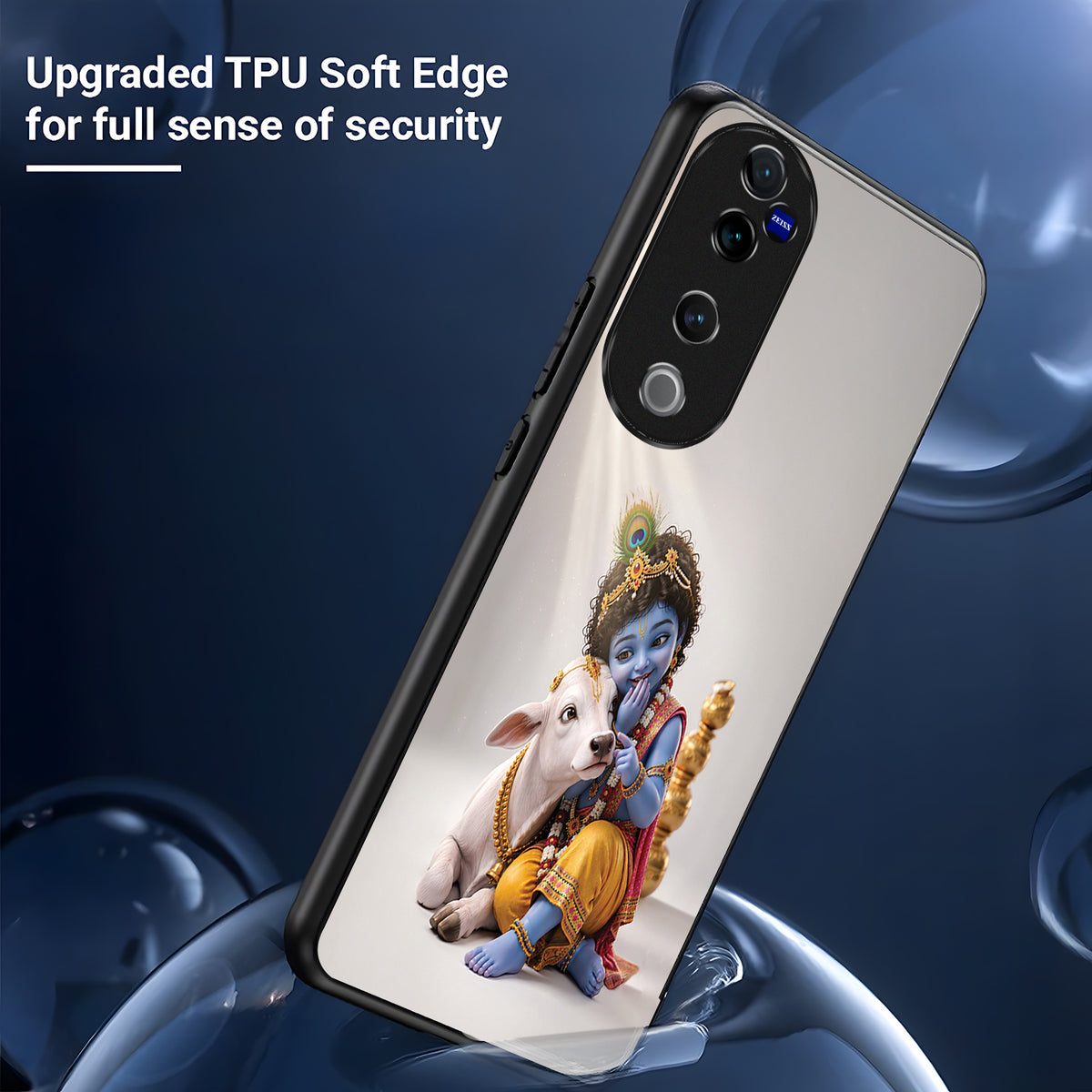 Vivo V40 Pro 5G Bal Krishna Blessings Acrylic Glass Back Case