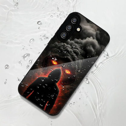 Samsung Galaxy A56 Premium Acrylic Shockproof Glass Back Case (Dark Flame)