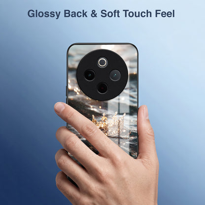 Vivo T4 5G Golden Crown Ocean Acrylic Glass Back Case