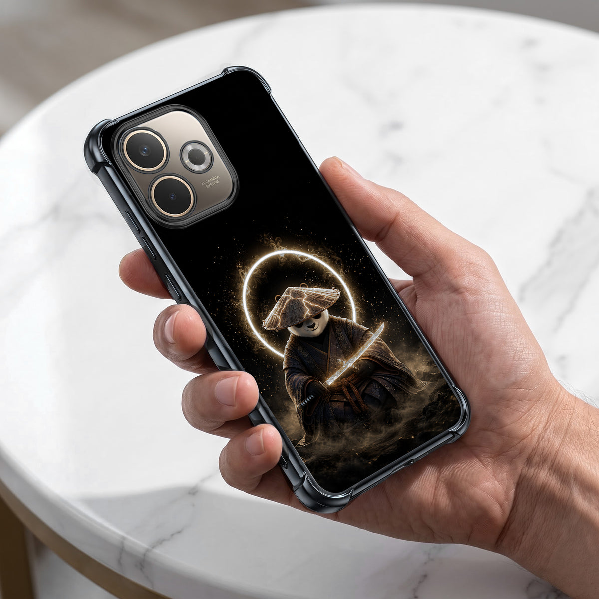 Oppo A5 Pro 5G Warrior Panda Airbags Printed Back Case